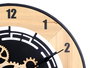 Giftdecor Reloj de Pared con Engranaje en Madera Marrón y Negro 40 cm (Set de 6)