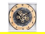 Giftdecor Reloj de Pared con Engranaje en Madera Marrón y Negro 40 cm (Set de 6)