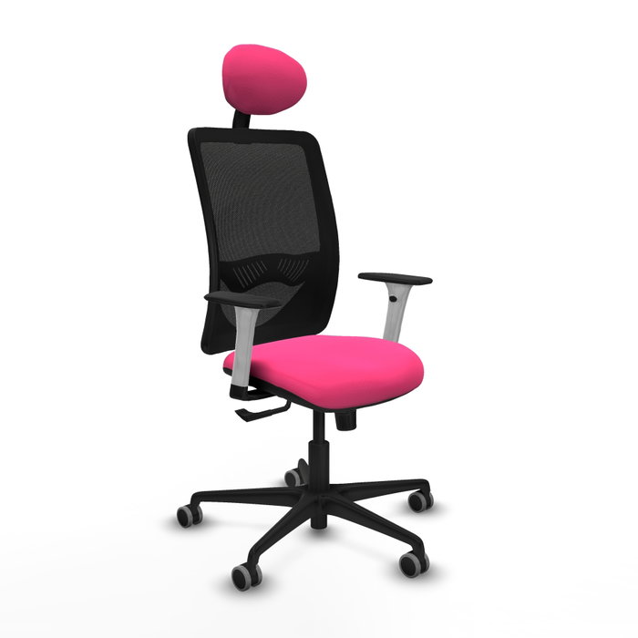 PIQUERAS Y CRESPO Silla de oficina Zulema con mecanismo Sincro Rosa y Negro PIQUERAS Y CRESPO Silla de oficina Zulema con mecanismo Sincro Rosa y Negro