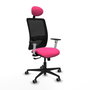 PIQUERAS Y CRESPO Silla de oficina Zulema con mecanismo Sincro Rosa y Negro