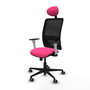 PIQUERAS Y CRESPO Silla de oficina Zulema con mecanismo Sincro Rosa y Negro