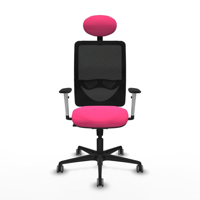 PIQUERAS Y CRESPO Silla de oficina Zulema con mecanismo Sincro Rosa y Negro PIQUERAS Y CRESPO Silla de oficina Zulema con mecanismo Sincro Rosa y Negro