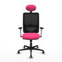 PIQUERAS Y CRESPO Silla de oficina Zulema con mecanismo Sincro Rosa y Negro