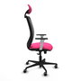 PIQUERAS Y CRESPO Silla de oficina Zulema con mecanismo Sincro Rosa y Negro