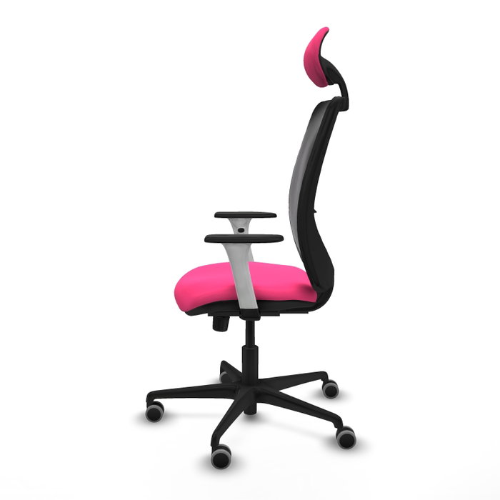 PIQUERAS Y CRESPO Silla de oficina Zulema con mecanismo Sincro Rosa y Negro PIQUERAS Y CRESPO Silla de oficina Zulema con mecanismo Sincro Rosa y Negro