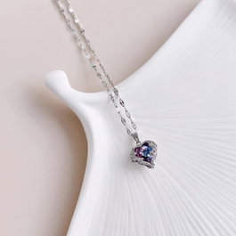 Heliophilia Silver Collar de Acero Inoxidable 316L, Resistente al Agua y a la Corrosión, 45cm + 5cm Extensión