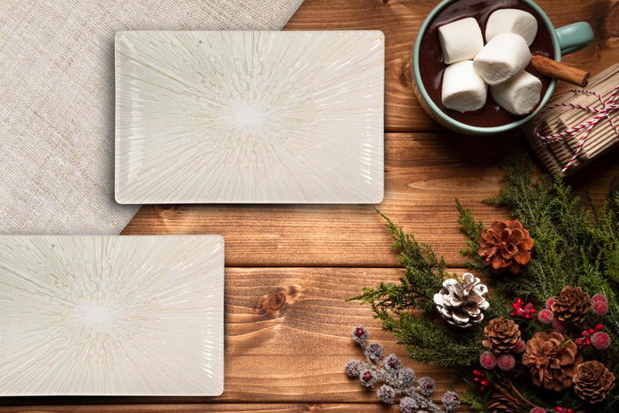 La Mediterranea Fuente Rectangular Anya 30 x 15 cm (18 Unidades)