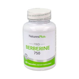 Natures Plus Pro Berberina 750Mg 60 Cápsulas Vegetales - Control Triglicéridos, Colesterol y Glucosa