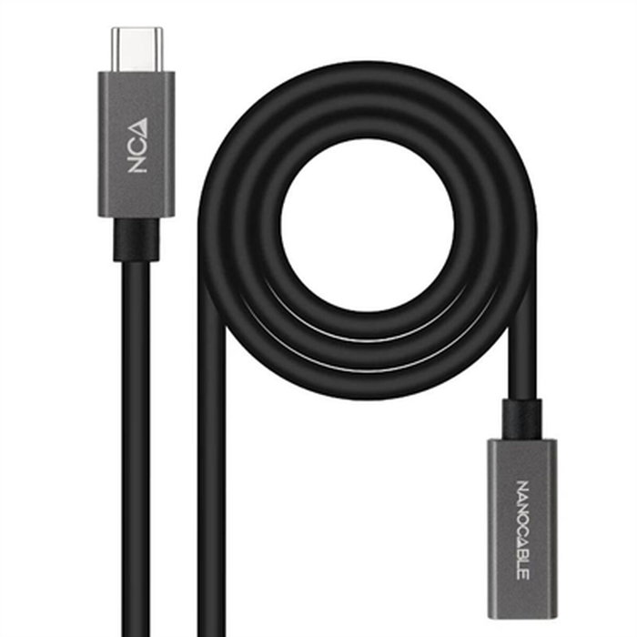 Nanocable Cable Prolongador USB-C 3.2 Gen2x2 2m Negro