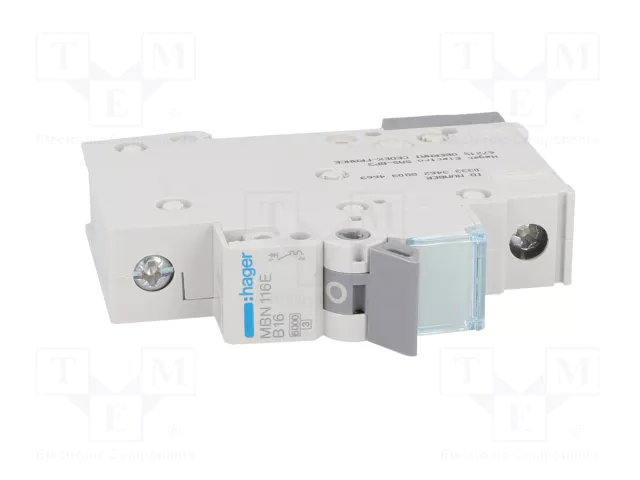 HAGER MBN116E Interruptor magnetotérmico 16A 1 Polo 6kA