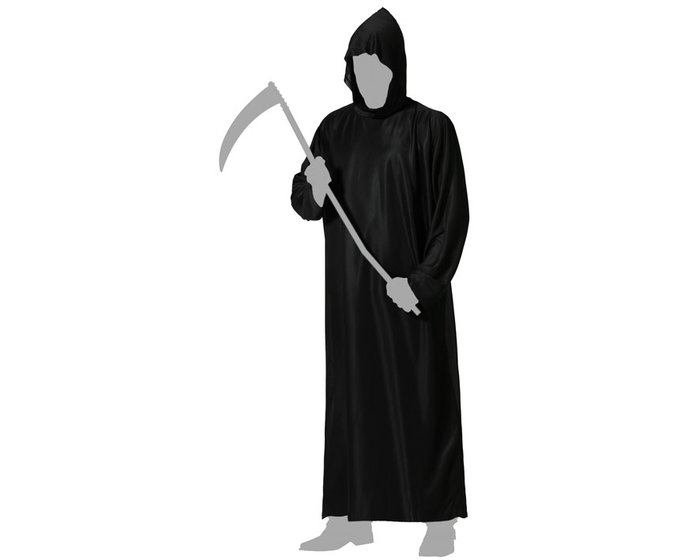 Disfraz Hombre Adulto Túnica Larga Negra con Capucha Integrada Tenebroso XL para Halloween, Fiestas Temáticas y Recreaciones Históricas Disfraz Hombre Adulto Túnica Larga Negra con Capucha Integrada Tenebroso XL para Halloween, Fiestas Temáticas y Recreaciones Históricas
