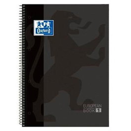 Oxford Cuaderno Classic Europeanbook 1 Write&Erase 80 Hojas A4+ Tapa Extradura Negro (Set de 5) (Set de 5)