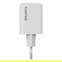 Canyon CU45AC Cargador GaN 45W con 1 Puerto USB-C PD y 1 Puerto USB-A QC, Enchufe UE, Blanco