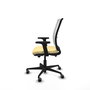 PIQUERAS Y CRESPO Silla de oficina Haches con mecanismo Sincro/Traslack, Crema y Blanco
