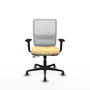 PIQUERAS Y CRESPO Silla de oficina Haches con mecanismo Sincro/Traslack, Crema y Blanco