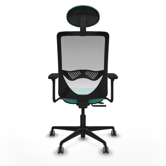 PIQUERAS Y CRESPO Silla de oficina Zulema con Mecanismo Sincro/Traslack, Turquesa y Blanco