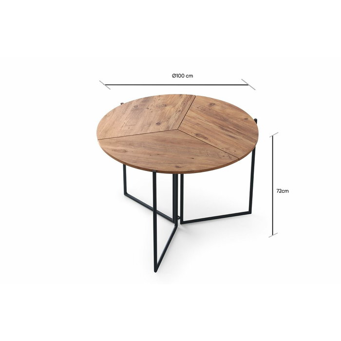 Aucune Mesa de comedor YAPRAK redonda de pino atlántico Aucune Mesa de comedor YAPRAK redonda de pino atlántico
