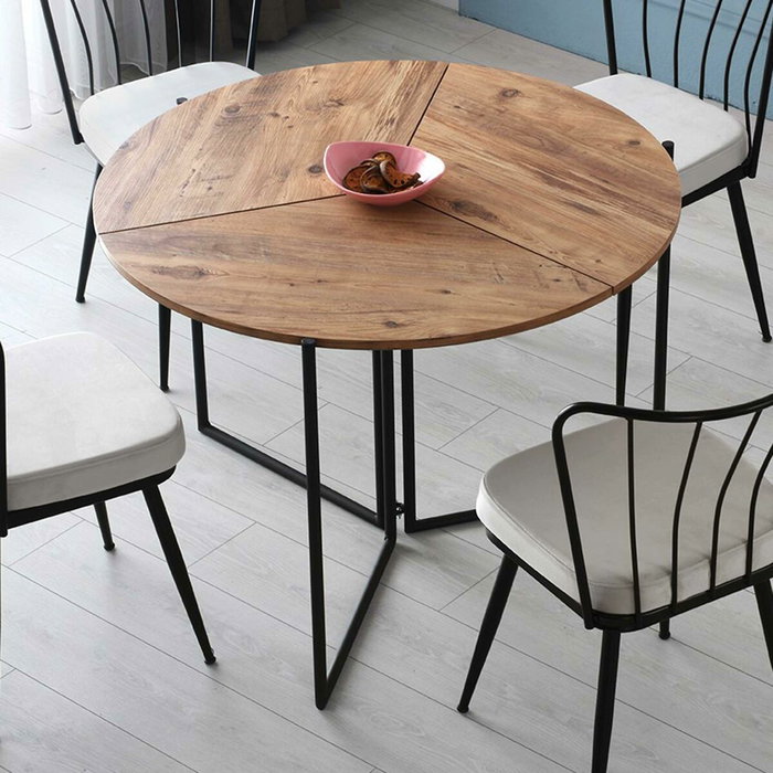 Aucune Mesa de comedor YAPRAK redonda de pino atlántico Aucune Mesa de comedor YAPRAK redonda de pino atlántico