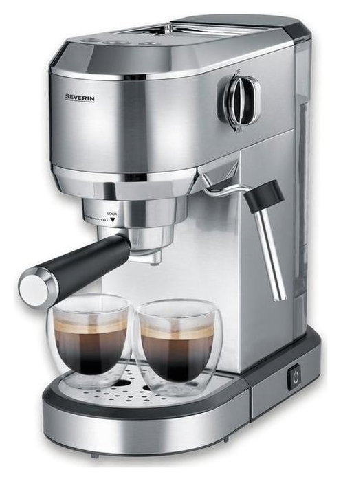 Severin KA 5997 Cafetera express de presión 20 bares 1350 W color plata Severin KA 5997 Cafetera express de presión 20 bares 1350 W color plata