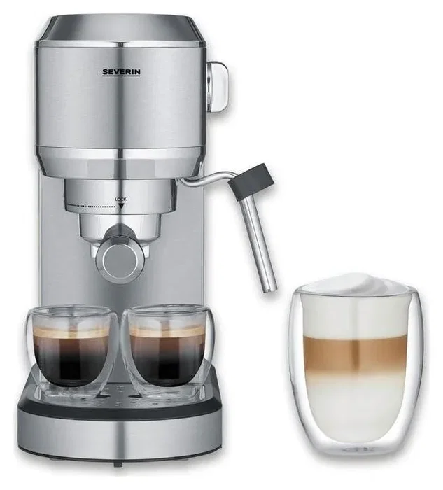 Severin KA 5997 Cafetera express de presión 20 bares 1350 W color plata Severin KA 5997 Cafetera express de presión 20 bares 1350 W color plata