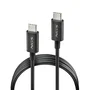 Ngs Zyro 60W-1 Cable USB-C a USB-C 1m Negro - Cable de Carga Rápida hasta 60W, Compatible con Smartphones, Tablets y Portátiles