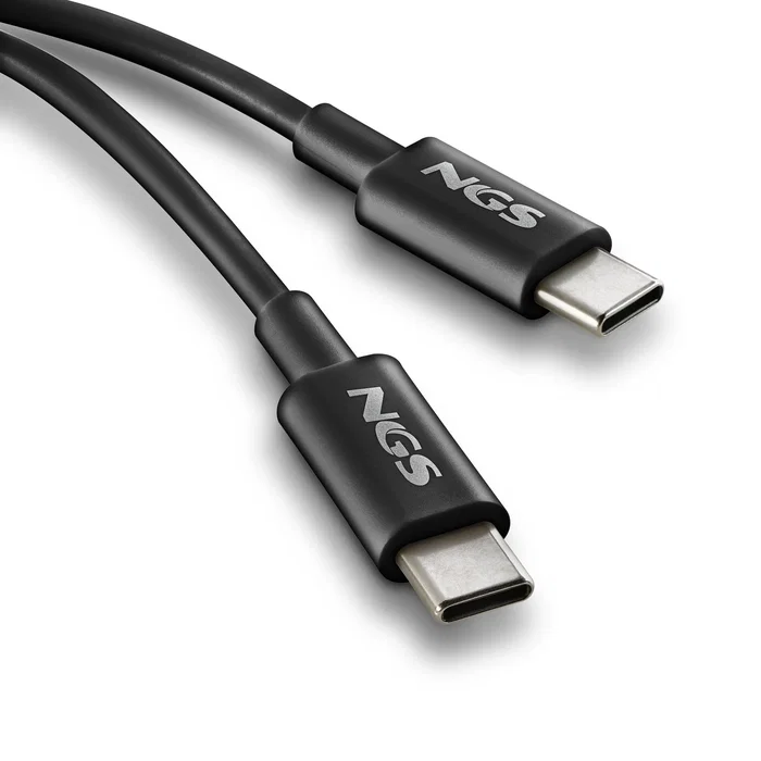 Ngs Zyro 60W-1 Cable USB-C a USB-C 1m Negro - Cable de Carga Rápida hasta 60W, Compatible con Smartphones, Tablets y Portátiles Ngs Zyro 60W-1 Cable USB-C a USB-C 1m Negro - Cable de Carga Rápida hasta 60W, Compatible con Smartphones, Tablets y Portátiles