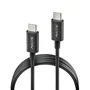 Ngs Zyro 60W-1 Cable USB-C a USB-C 1m Negro - Cable de Carga Rápida hasta 60W, Compatible con Smartphones, Tablets y Portátiles