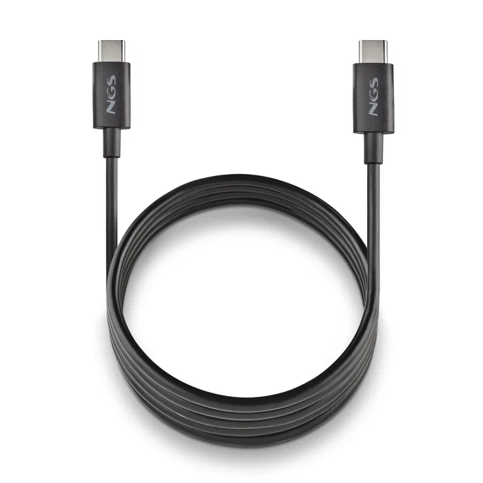 Ngs Zyro 60W-1 Cable USB-C a USB-C 1m Negro - Cable de Carga Rápida hasta 60W, Compatible con Smartphones, Tablets y Portátiles Ngs Zyro 60W-1 Cable USB-C a USB-C 1m Negro - Cable de Carga Rápida hasta 60W, Compatible con Smartphones, Tablets y Portátiles