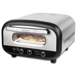UNOLD 68806 Horno de Pizza Profesional Acero Inoxidable hasta 450 °C Digital