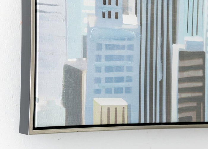 DKD Home Decor Cuadro Azul Blanco 4.5 x 82 x 122 cm (2 Unidades)