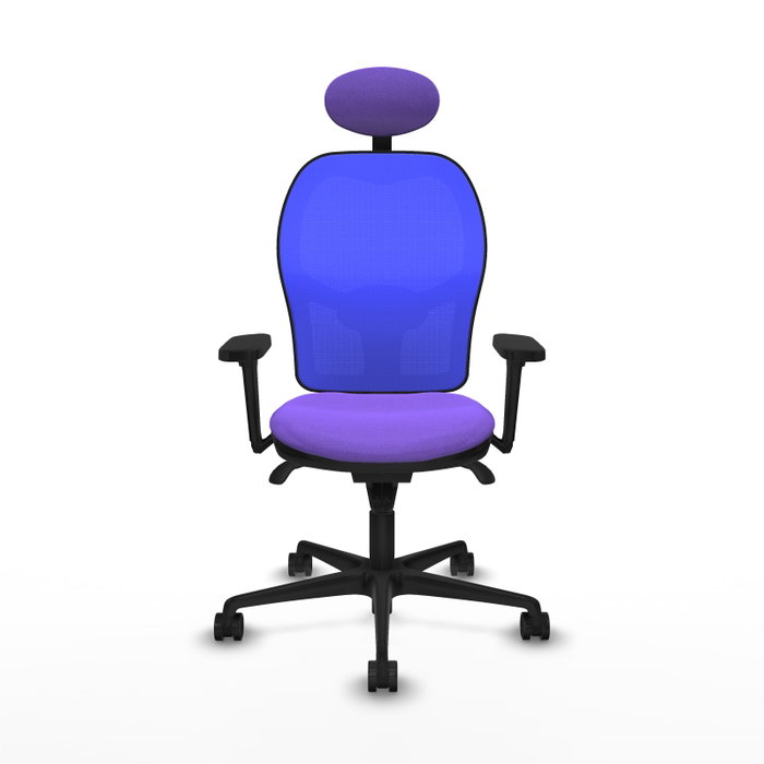 PIQUERAS Y CRESPO Silla de oficina Jorquera con mecanismo Sincro, Tela Lila y Malla Azul PIQUERAS Y CRESPO Silla de oficina Jorquera con mecanismo Sincro, Tela Lila y Malla Azul