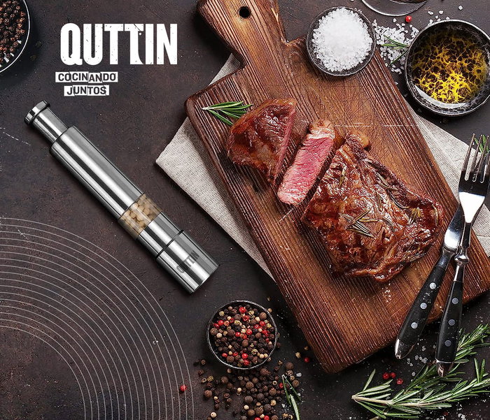 Quttin Molinillo de Especias a Presión 2.6 x 15 cm (18 Unidades)