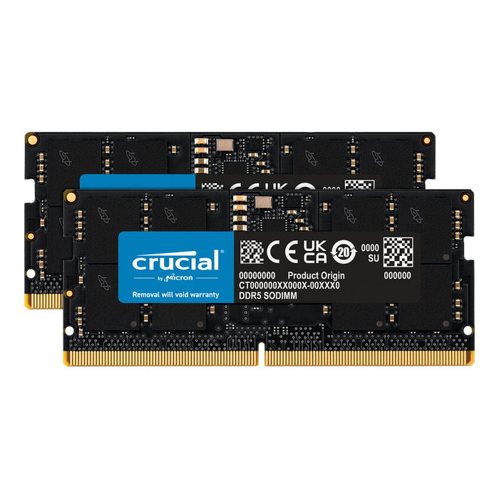 Crucial CT2K16G56C46S5 Kit de Memoria RAM DDR5, 32 GB (2x16 GB), 5600 MHz, CL46, 262-pin SO-DIMM, para Portátil Crucial CT2K16G56C46S5 Kit de Memoria RAM DDR5, 32 GB (2x16 GB), 5600 MHz, CL46, 262-pin SO-DIMM, para Portátil