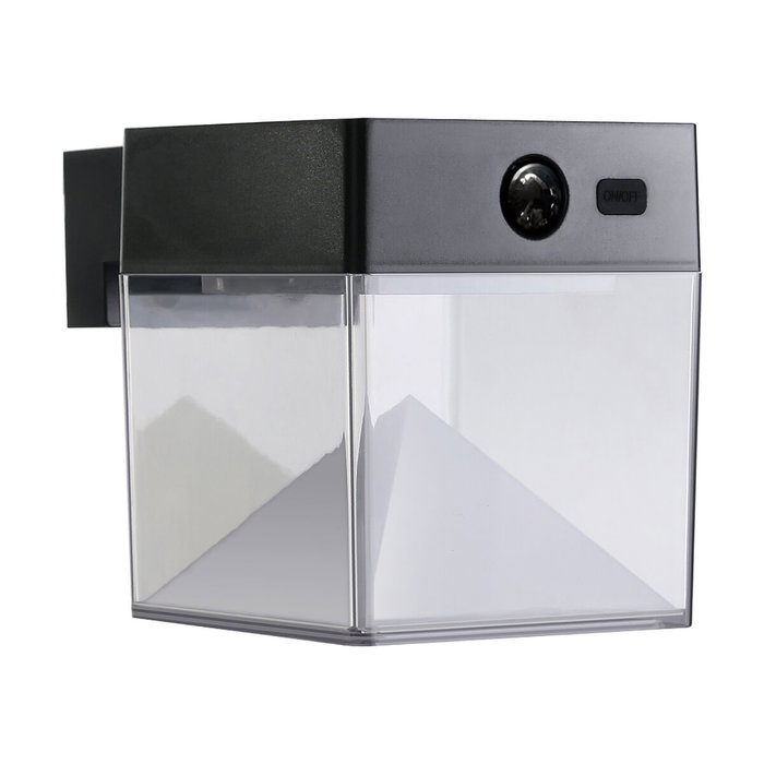 Edm Aplique solar cuadrado 4 W 500 lm negro Edm Aplique solar cuadrado 4 W 500 lm negro