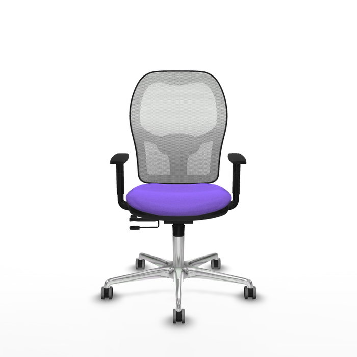 PIQUERAS Y CRESPO Silla de oficina Jorquera con mecanismo Sincro/Traslack, Lila y Blanco