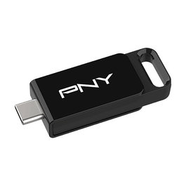 PNY Technologies Elite 128GB USB Tipo-C 3.2 Gen 1 120MB/s Stick de Almacenamiento Deslizable Negro