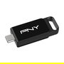 PNY Technologies Elite 128GB USB Tipo-C 3.2 Gen 1 120MB/s Stick de Almacenamiento Deslizable Negro