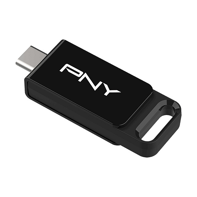 PNY Technologies Elite 128GB USB Tipo-C 3.2 Gen 1 120MB/s Stick de Almacenamiento Deslizable Negro