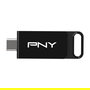 PNY Technologies Elite 128GB USB Tipo-C 3.2 Gen 1 120MB/s Stick de Almacenamiento Deslizable Negro