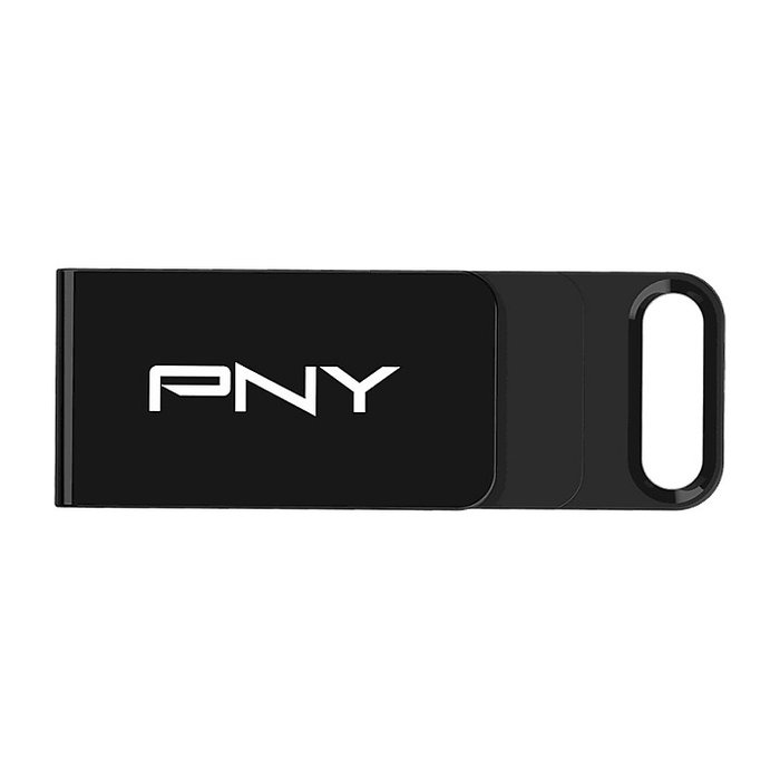 PNY Technologies Elite 128GB USB Tipo-C 3.2 Gen 1 120MB/s Stick de Almacenamiento Deslizable Negro