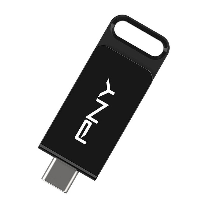 PNY Technologies Elite 128GB USB Tipo-C 3.2 Gen 1 120MB/s Stick de Almacenamiento Deslizable Negro