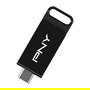 PNY Technologies Elite 128GB USB Tipo-C 3.2 Gen 1 120MB/s Stick de Almacenamiento Deslizable Negro