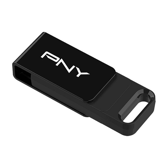 PNY Technologies Elite 128GB USB Tipo-C 3.2 Gen 1 120MB/s Stick de Almacenamiento Deslizable Negro
