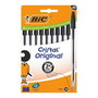 Bic Bolígrafo Cristal Negro Blíster 10 Unidades