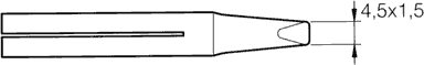 JBC TOOLS Punta de soldador tipo destornillador 4,5x1,5mm