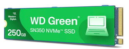 Western Digital WD Green SN350 250GB NVMe M.2 2280 SSD PCIe Gen3 x4 - Disco Duro Solido Interno, 3 Años Garantía, Acelera Tu PC