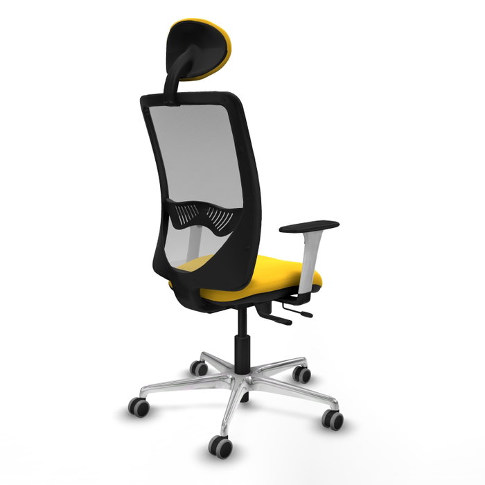 PIQUERAS Y CRESPO Silla de oficina Zulema con mecanismo Sincro/Traslack, Amarillo y Gris PIQUERAS Y CRESPO Silla de oficina Zulema con mecanismo Sincro/Traslack, Amarillo y Gris