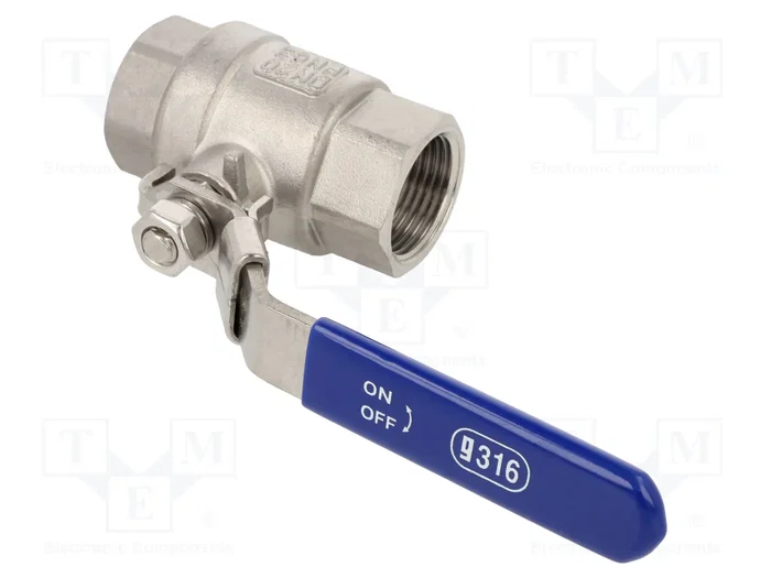 GEBO Válvula de bola ECO de acero inoxidable G 3/4'' interno con sistema de bloqueo GEBO Válvula de bola ECO de acero inoxidable G 3/4'' interno con sistema de bloqueo