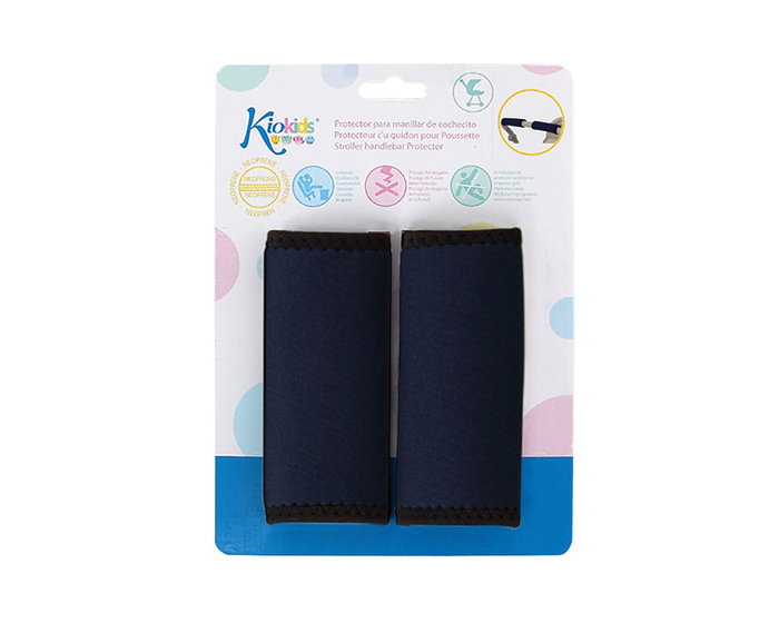 KioKids Fundas Manillar Cochecito en Neopreno Ajustables con Velcro Azul Marino para Carrito
