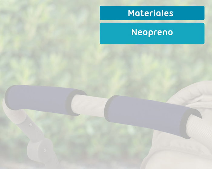 KioKids Fundas Manillar Cochecito en Neopreno Ajustables con Velcro Azul Marino para Carrito